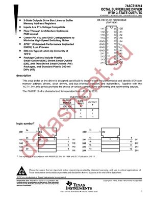 74ACT11244DWRE4 datasheet  